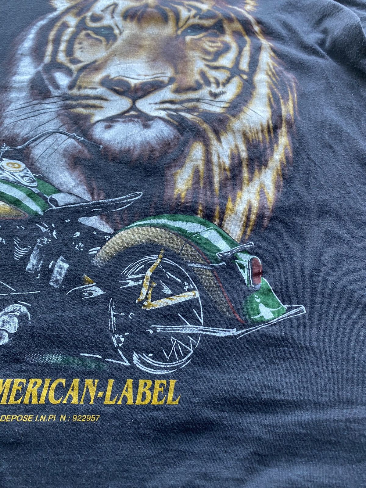 Vintage 90s VNTG American Moto Cycle Biker Tiger Bike Single Stitch Size US M / EU 48-50 / 2 - 6 Thumbnail