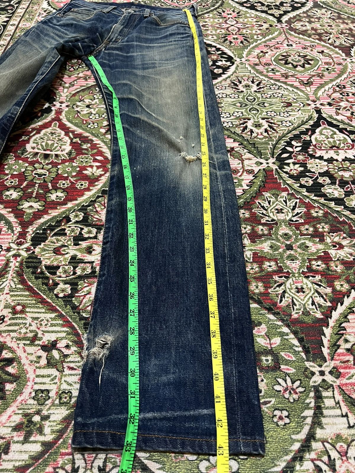 Levi's VINTAGE LEVIS 502 BIG E SELVEDGE DISTRESSED MUD WASH JEANS Size US 28 / EU 44 - 18 Thumbnail