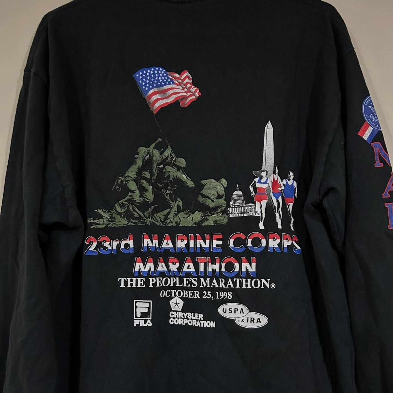 Lee Vintage 1998 US Marine Corps Marathon Shirt Size US L / EU 52-54 / 3 - 3 Thumbnail