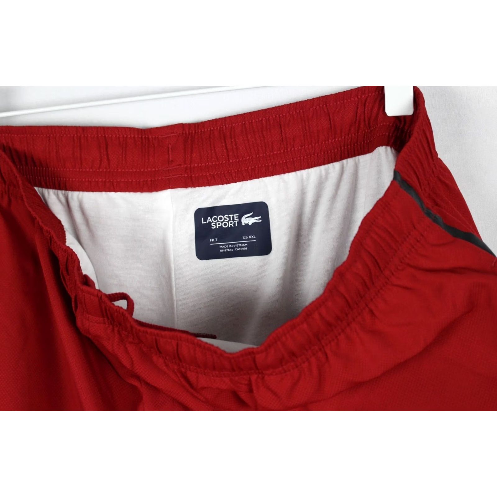 Lacoste VINTAGE Lacoste Sport Men's Lined Woven Zip Bottom Jogger Pants XXL Red XH8130 51 Size US 39 - 4 Thumbnail