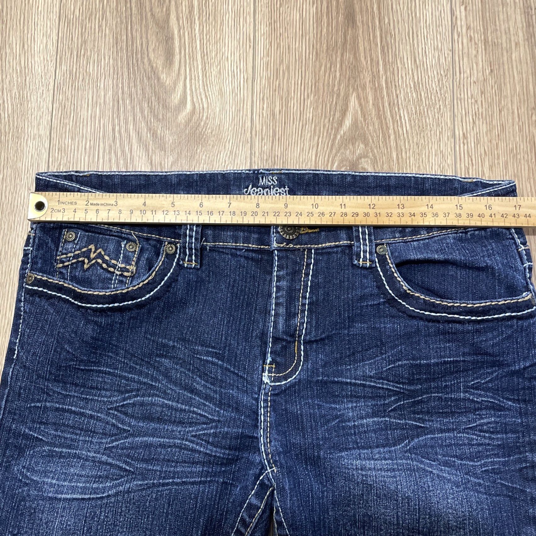 Vintage Miss Jeaniest Jeans Capris Cuffed Size 12 Blue Womens Size 34" / US 12 / IT 48 - 4 Thumbnail