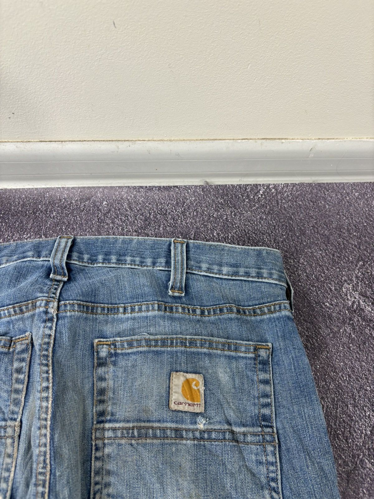 Carhartt Vintage Carhartt Relaxed Fit Workwear Faded Blue Denim Jeans Size US 34 / EU 50 - 8 Thumbnail