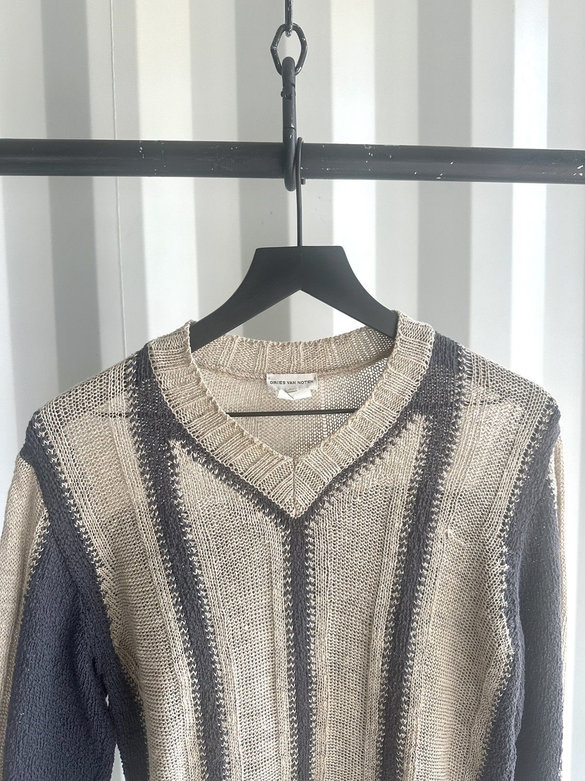 Dries Van Noten 90’s Knit SweaterCotton Linen Size US M / EU 48-50 / 2 - 2 Thumbnail