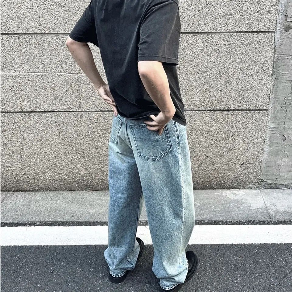 Japanese Brand × Vintage Washed Blue Baggy Jeans Pants Oversized y2k Size US 34 / EU 50 - 7 Thumbnail