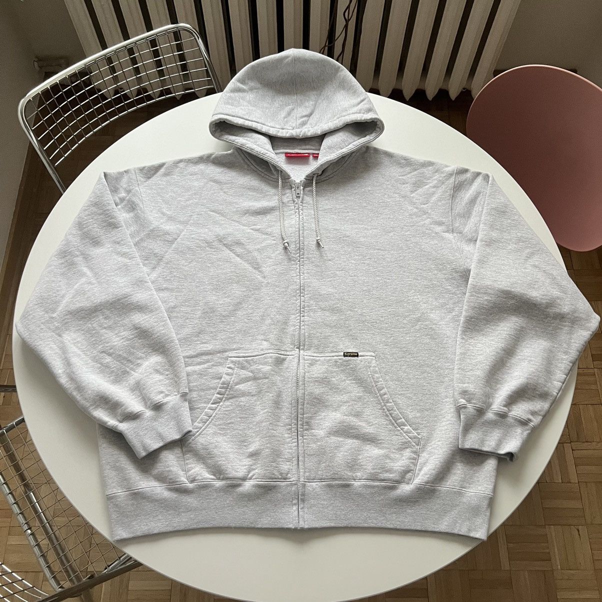 Supreme S Logo Zip Up Hooded Sweatshirt Ash Grey | eBay