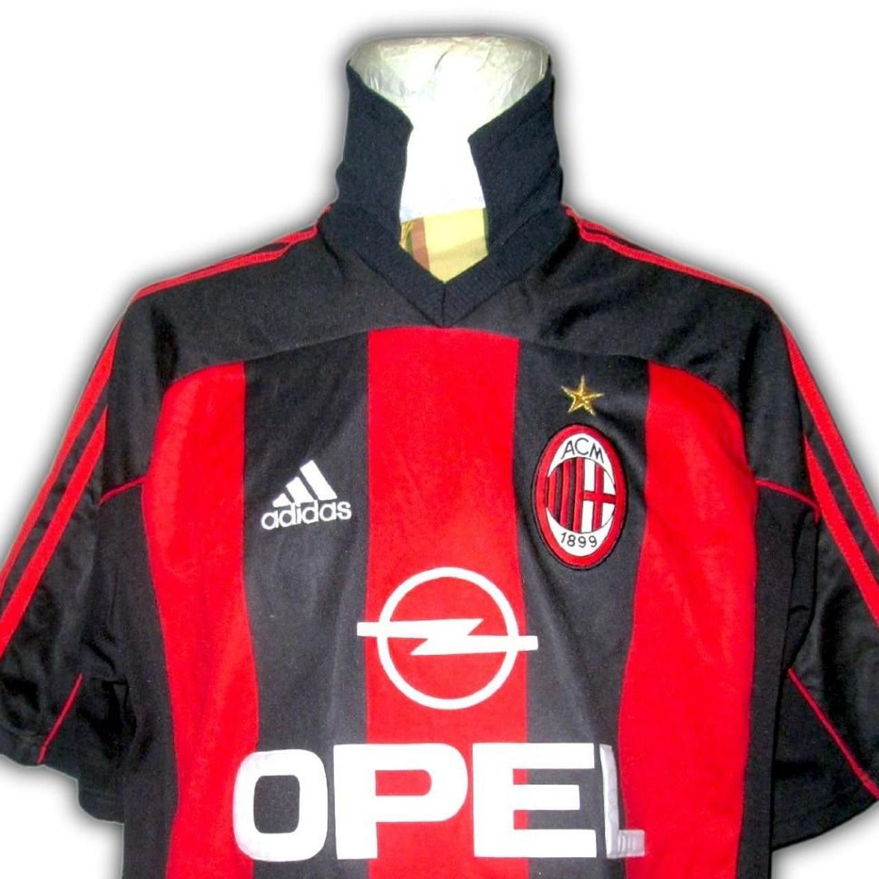 Adidas Ac Milan Italy 2000 2001 2002 Home Shirt Jersey Size US L / EU 52-54 / 3 - 5 Thumbnail