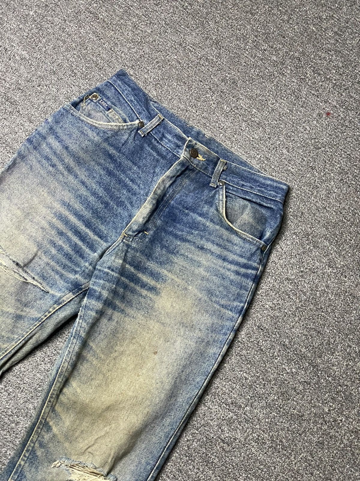 Lee × Vintage Vintage LEE Distressed Denim Ripped Jeans (92) Size US 28 / EU 44 - 5 Thumbnail