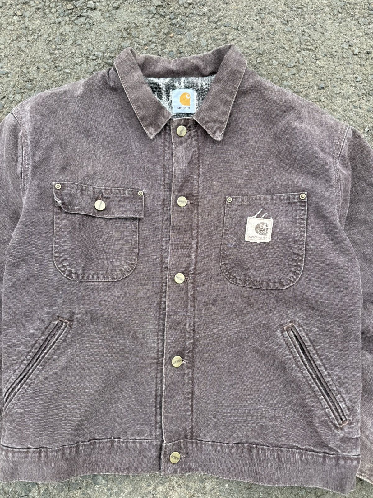 Carhartt 90s Carhartt Aztec Lined Trucker Chore Jacket Size US L / EU 52-54 / 3 - 4 Thumbnail