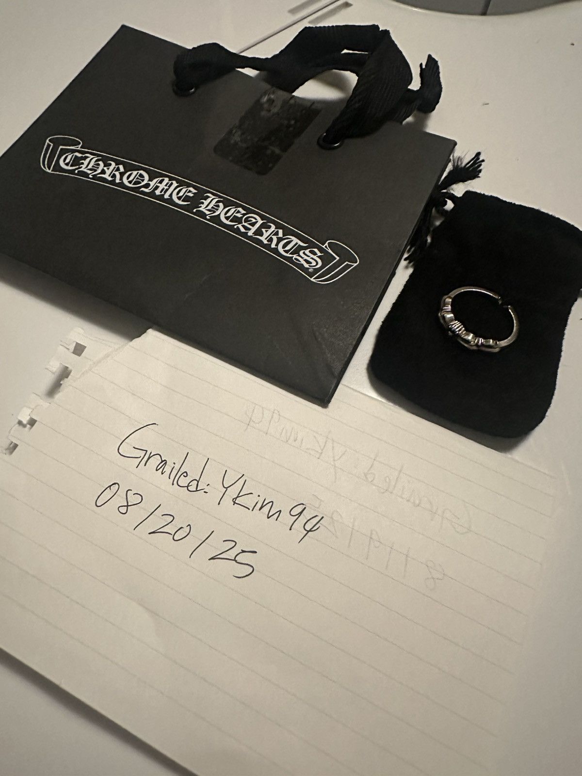 Chrome Hearts Baby Double Floral Cross Ring Size