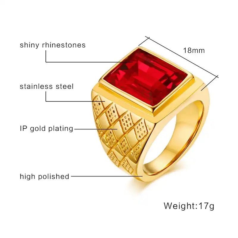 Other Big Stone Signet Ring Size ONE SIZE - 2 Thumbnail