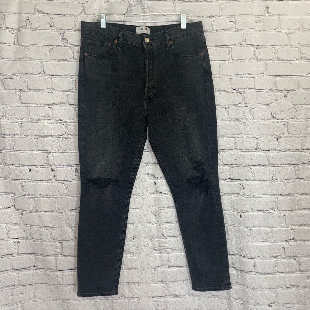 Agolde New Agolde Nico Cassette Distressed Black Jeans Size 32 Size 32" / US 10 / IT 46 - 3 Thumbnail