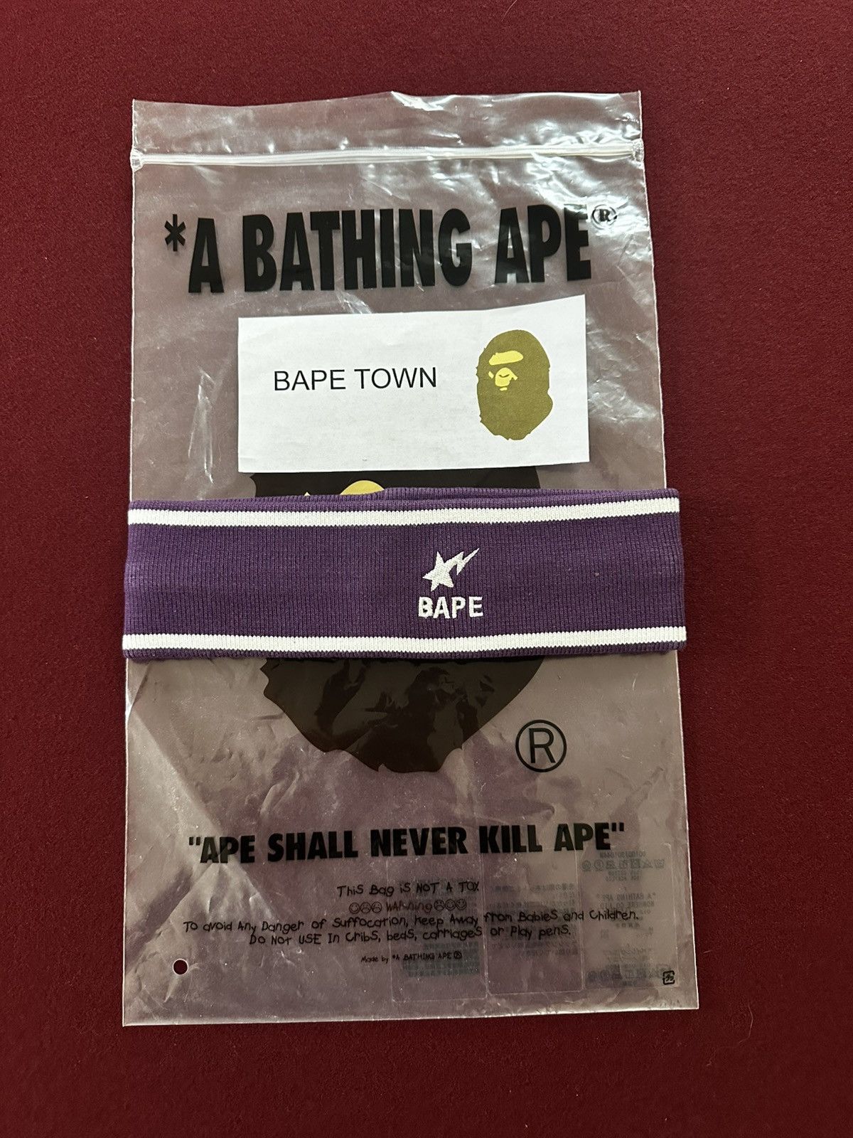 Bape BAPE STA HEAD BAND (PURPLE) Size ONE SIZE - 1 Thumbnail