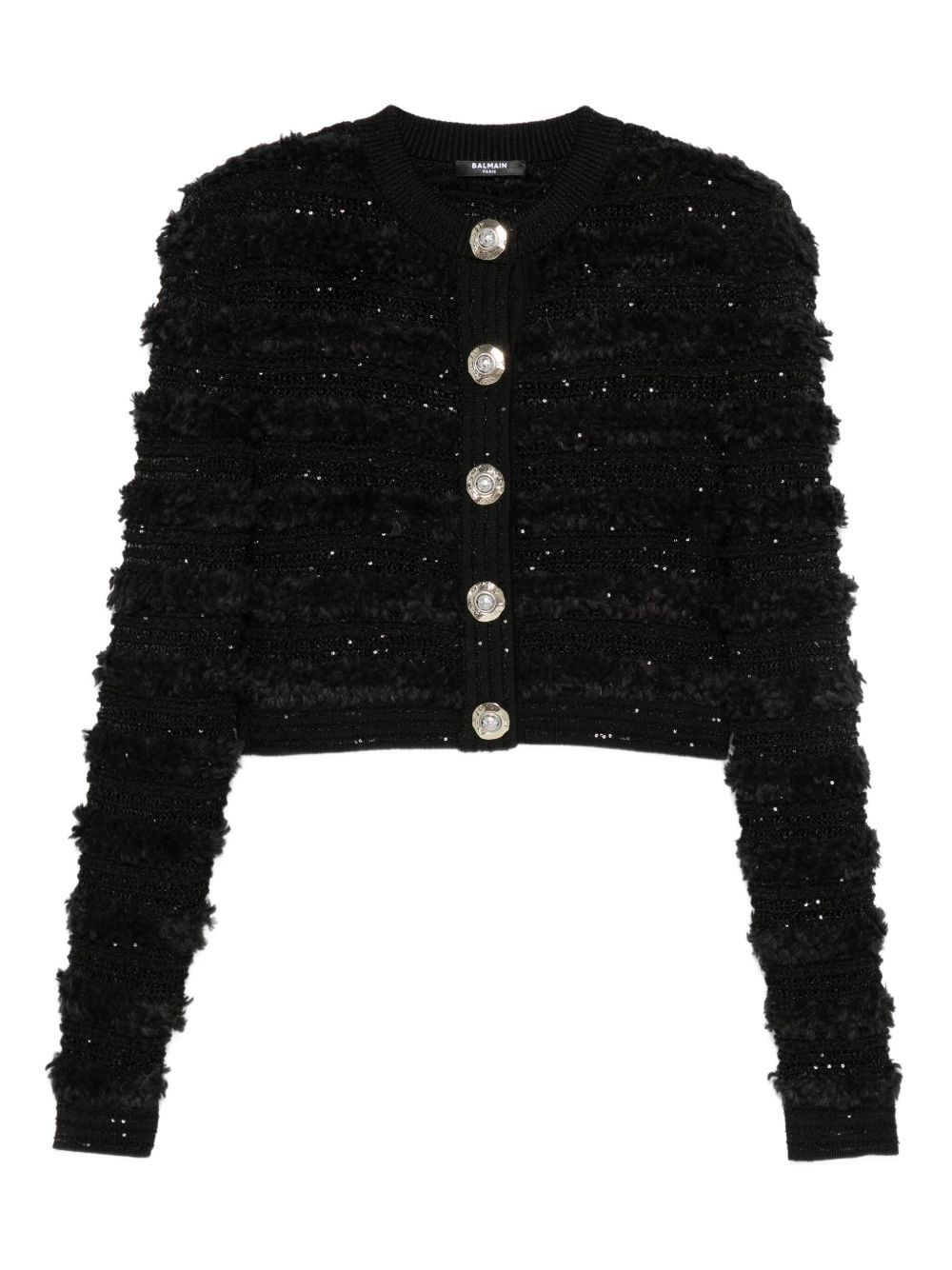 Balmain TWEED CARDIGAN Size XS / US 0-2 / IT 36-38 - 1 Thumbnail