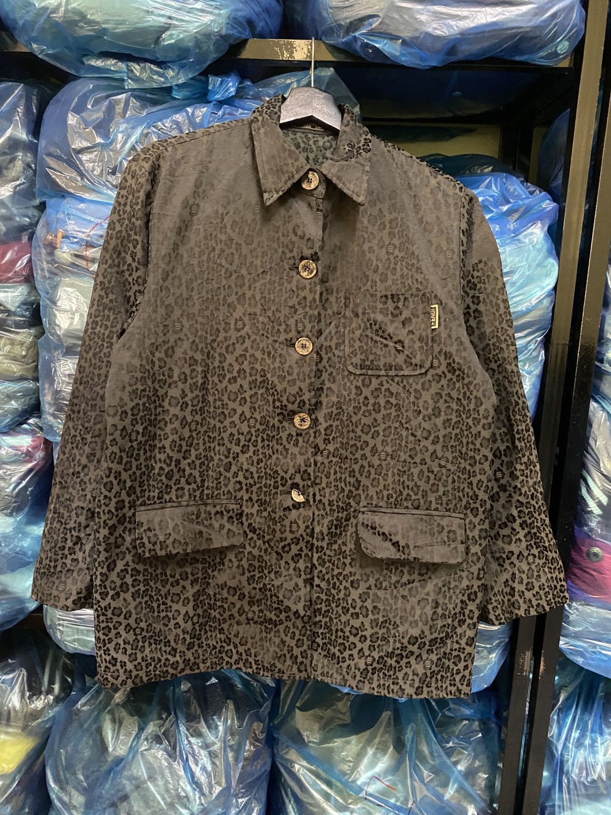Fendi VINTAGE FENDI LEOPARD MONOGRAM JACKET Size US M / EU 48-50 / 2 - 1 Thumbnail