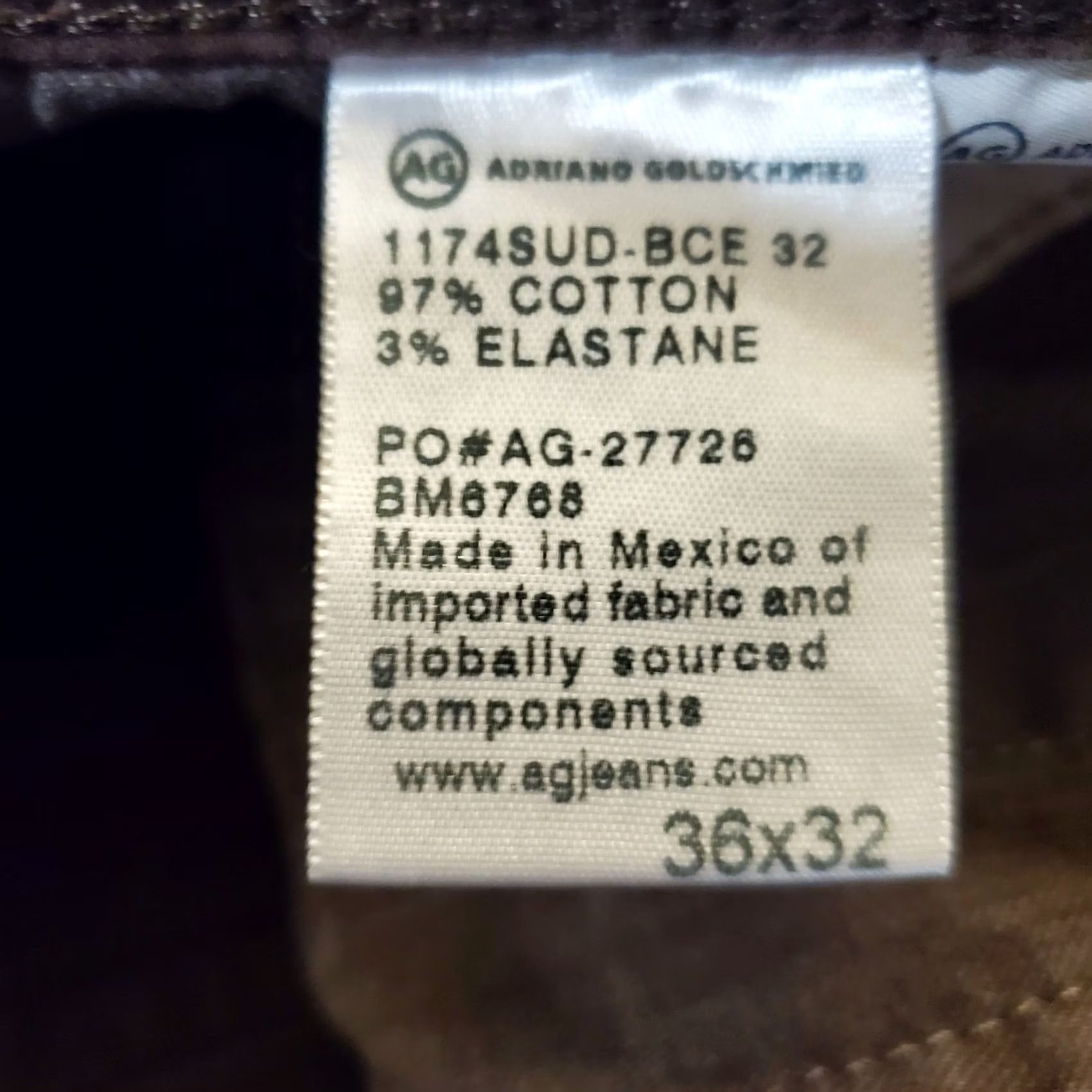 Vintage AG Adriano Goldschmied The Graduate Pants Mens 36x32 Brown Tailored Leg Cotton Size US 36 / EU 52 - 6 Thumbnail