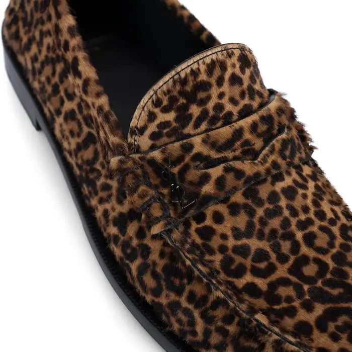 Saint Laurent Paris o1b1hav110824 Leopard Printed Penny Loafers in Brown Size US 8 / IT 38 - 4 Thumbnail