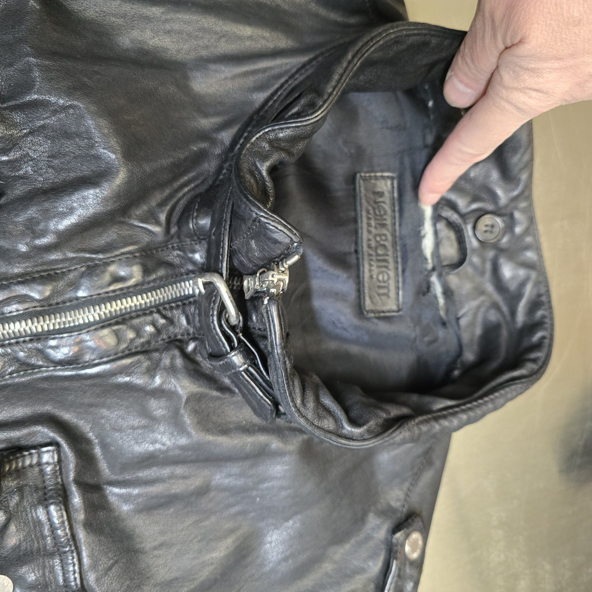 Neil Barrett Neil Barrett "Orlando" Jacket. Textured leather. Size US XL / EU 56 / 4 - 8 Thumbnail