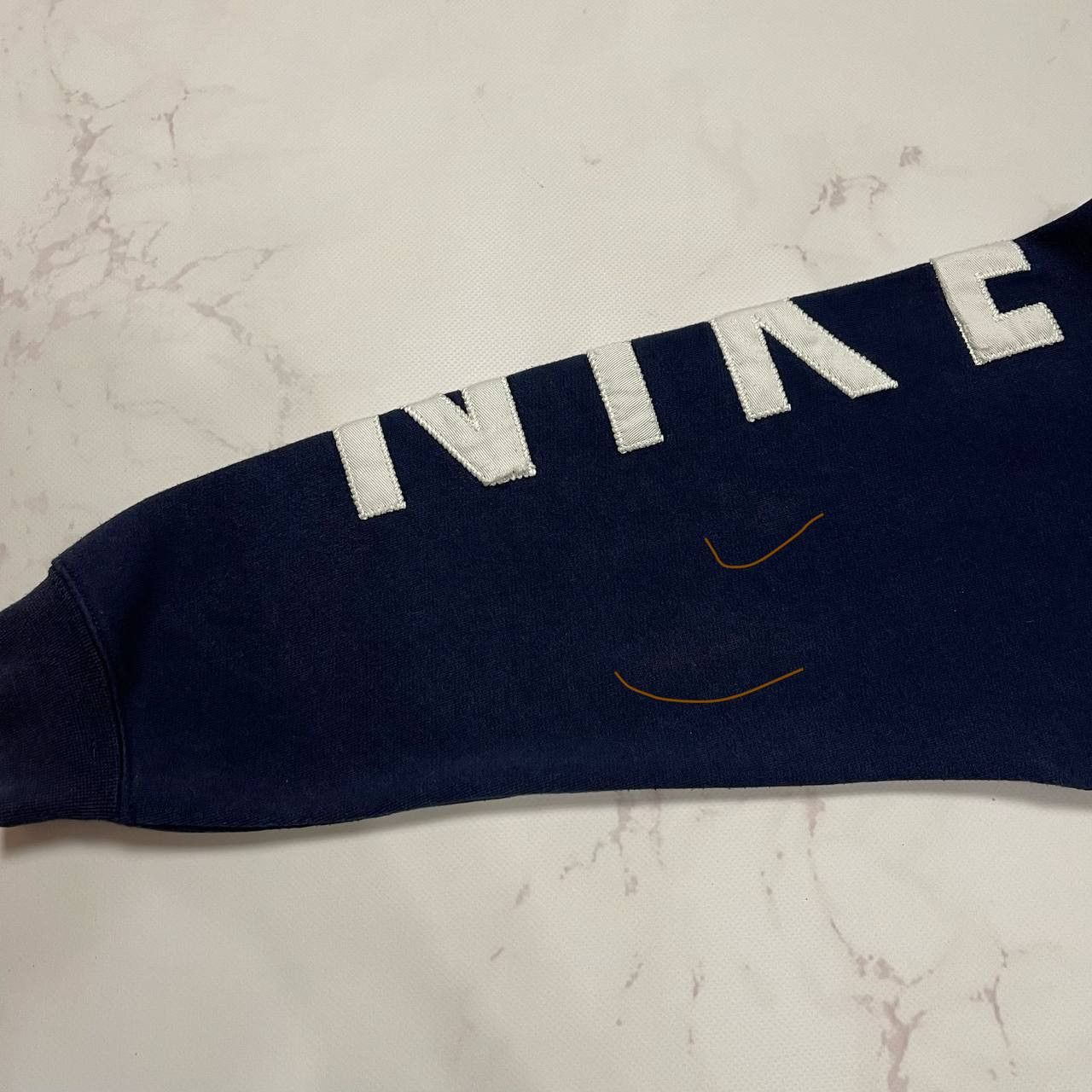 Nike Nike Vintage Big Logo Sweatshirt Crewneck Mens Navy Blue Size US S / EU 44-46 / 1 - 10 Thumbnail