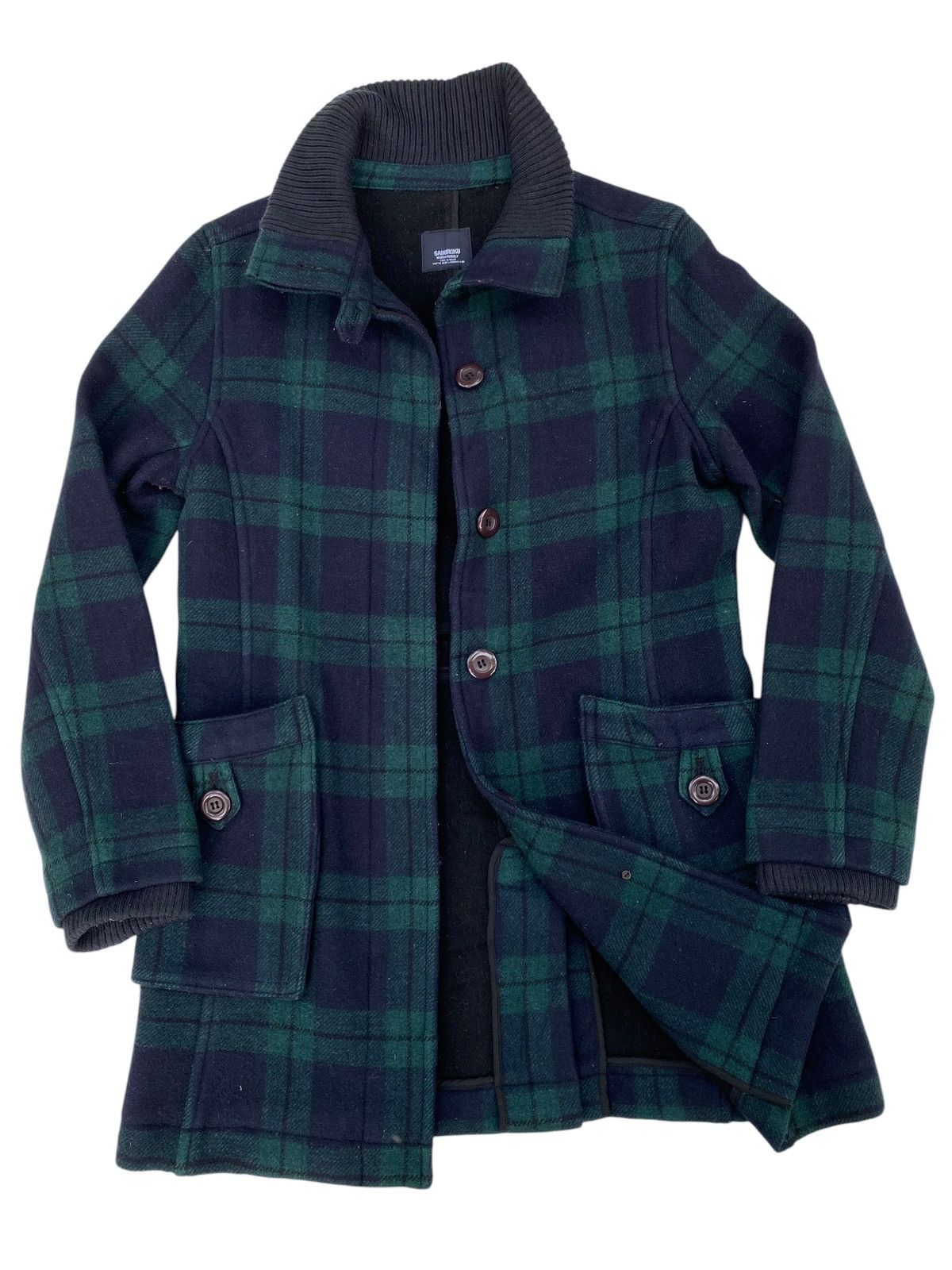Japanese Brand Saburoku Wool Jacket Plaid Size US S / EU 44-46 / 1 - 1 Thumbnail