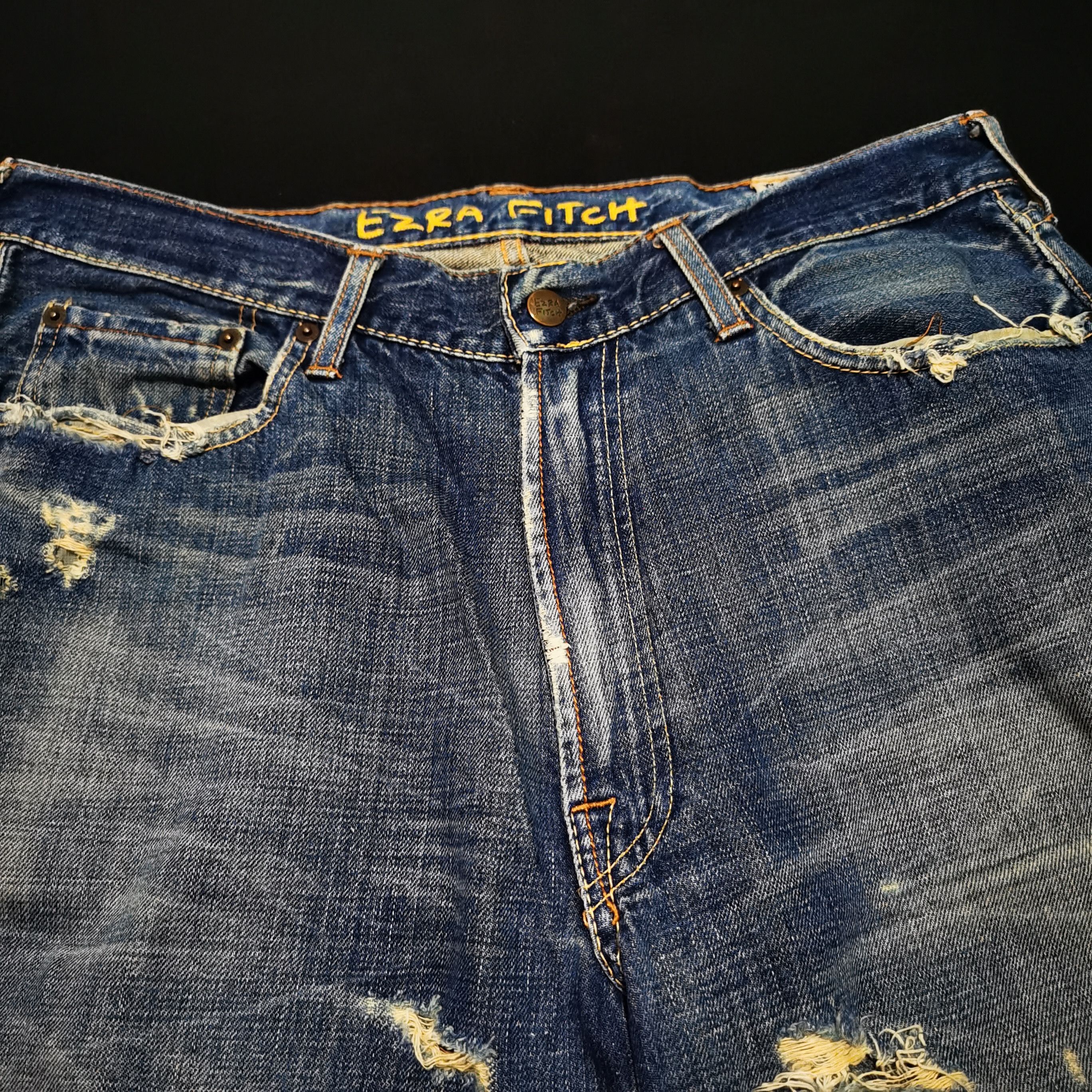 Other Distressed Denim Long Pants by Ezra Fitch Size US 36 / EU 52 - 3 Thumbnail