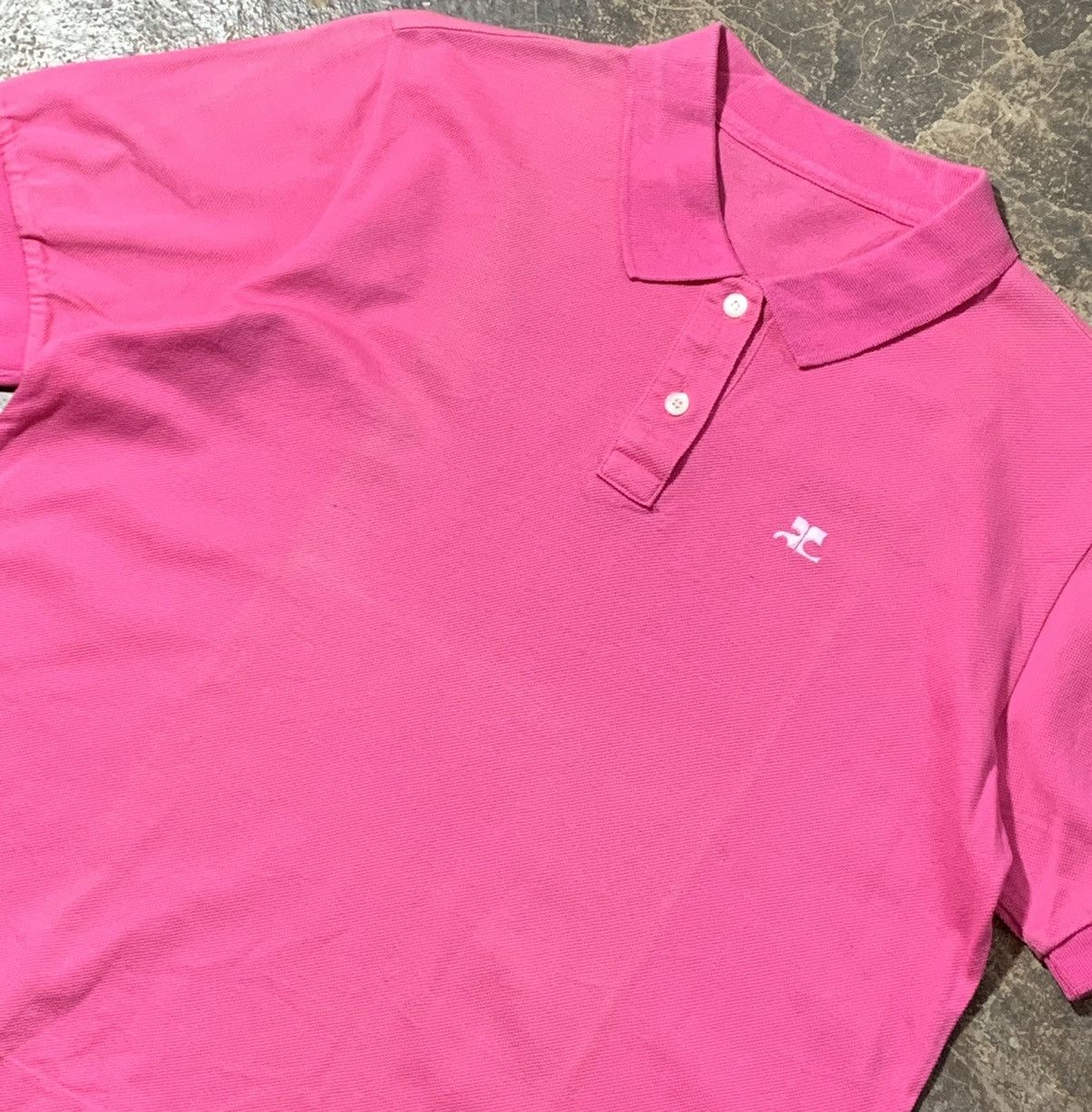 Courreges Vintage Courreges crop polo tee Size S / US 4 / IT 40 - 2 Thumbnail