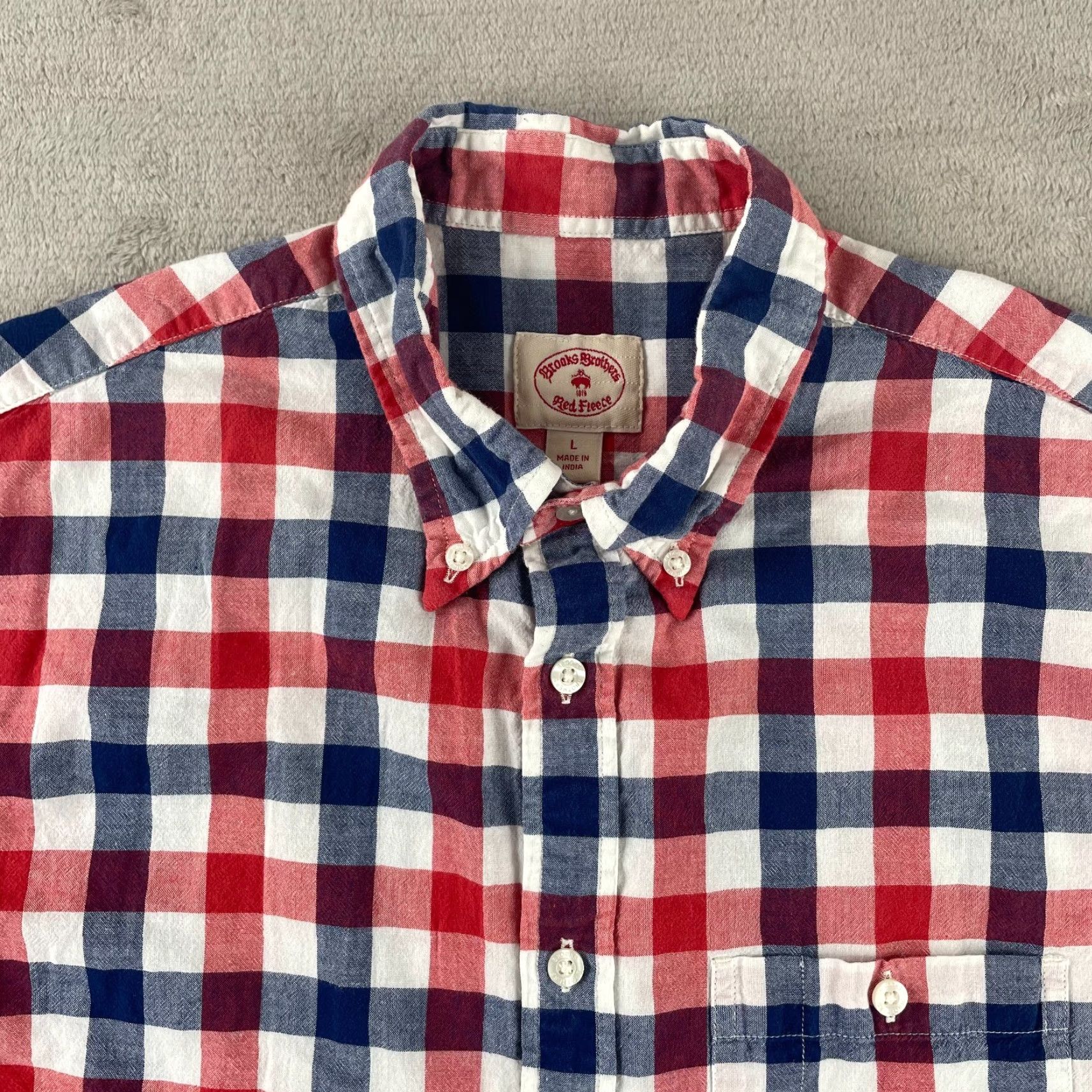 Brooks Brothers Brooks Brothers Shirt Men Large Multicolor Check Short Sleeve Button-Up Casual Size US L / EU 52-54 / 3 - 3 Thumbnail