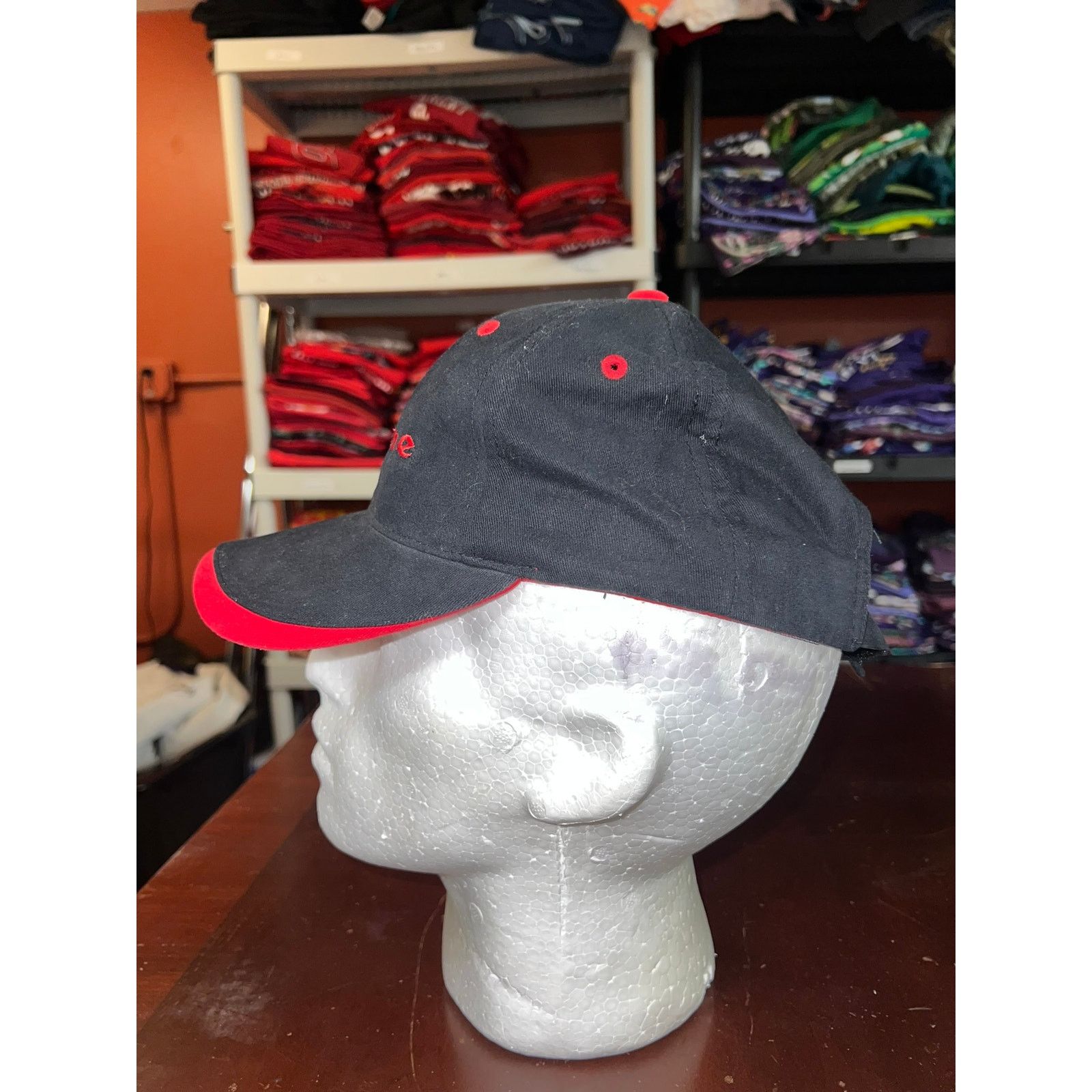 Vintage Vintage Firestone Hat Fire Stone Black Red Cap Headwear Size ONE SIZE - 3 Thumbnail