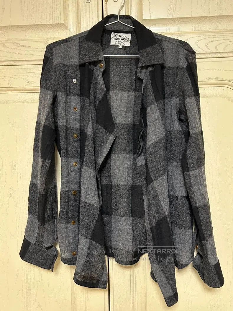 Vivienne Westwood Gray Plaid Shirt Jacket.