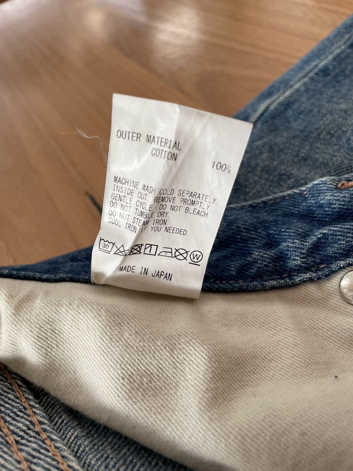 Japanese Brand × TANAKA Tanaka Blue Wide-Leg Selvedge Jeans Size US 30 / EU 46 - 9 Thumbnail
