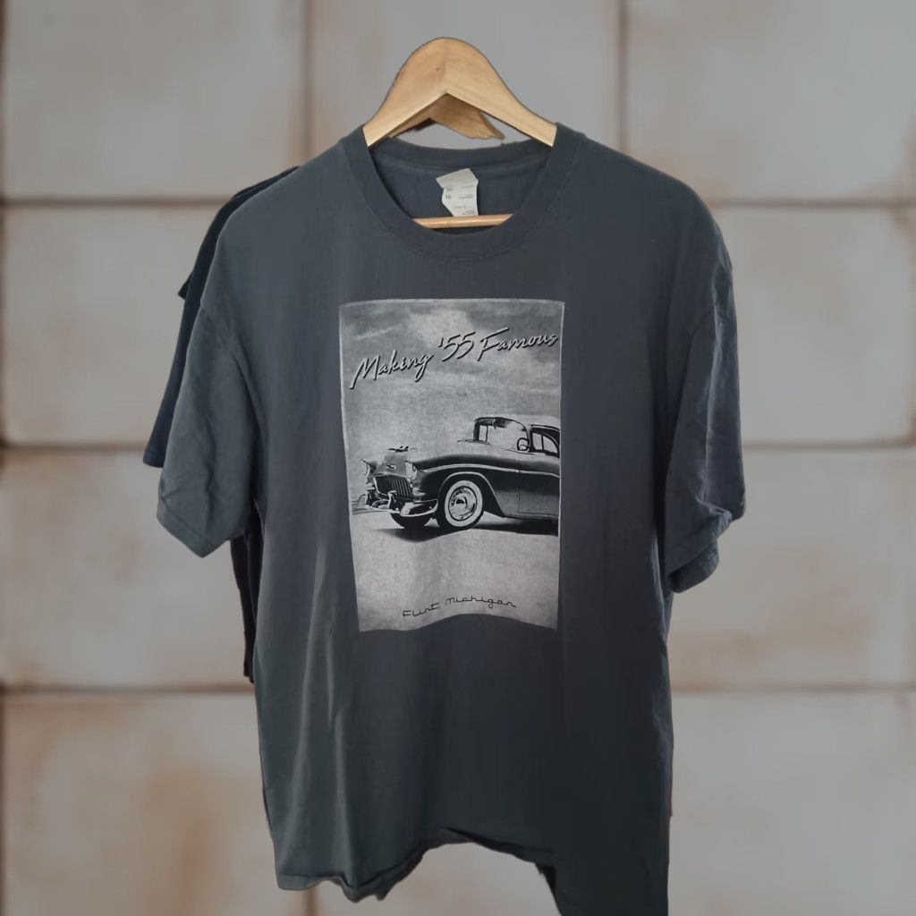 Port & Company VINTAGE Port & Company T-Shirt XL BLUE Making 55 Famous American Cars Men Size US XL / EU 56 / 4 - 1 Thumbnail