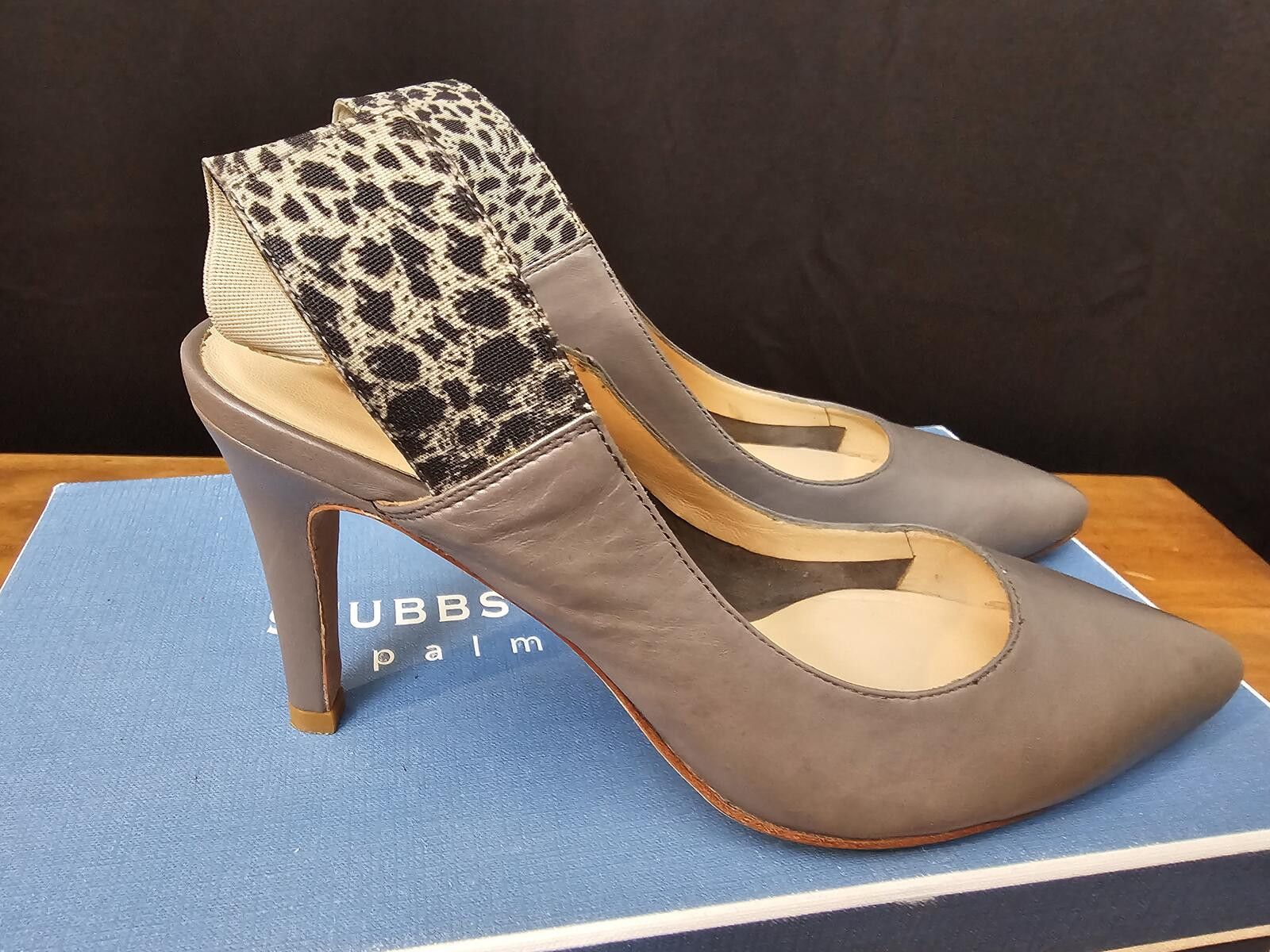 Other Sesto Meucci Heels Gray Womens Size 6 Leather Animal Print Size US 6 / IT 36 - 1 Thumbnail