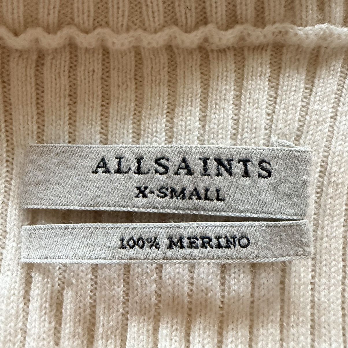 Allsaints AllSaints Marias Jumper XS 100% Merino Wool Cropped Layered Size XS / US 0-2 / IT 36-38 - 16 Thumbnail