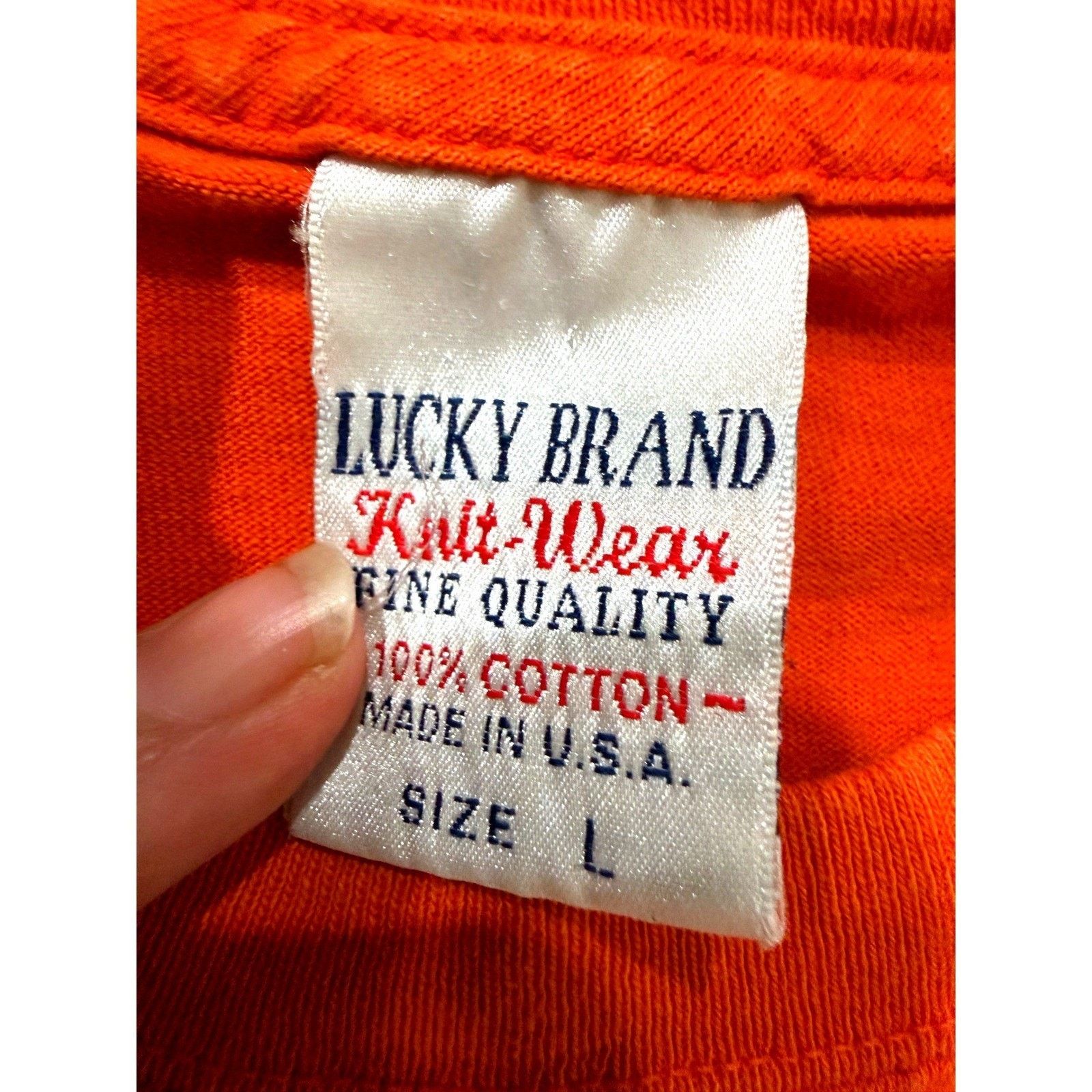 Lucky Brand Vintage Lucky Brand T-Shirt Men's LG Patch Sleeve USA Y2K Size US L / EU 52-54 / 3 - 3 Thumbnail