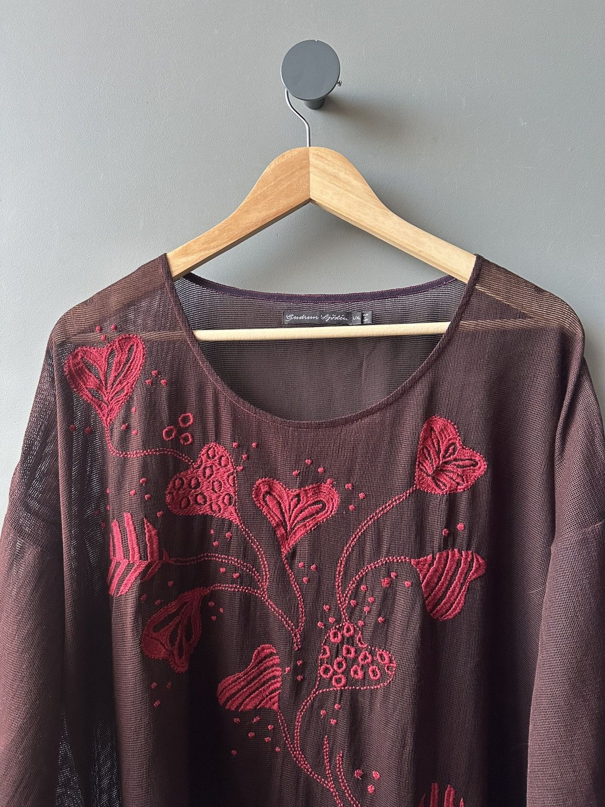 Gudrun Sjoden Gudrun Sjoden Floral Mesh Top Tee Size L/XL Size XL / US 12-14 / IT 48-50 - 2 Thumbnail