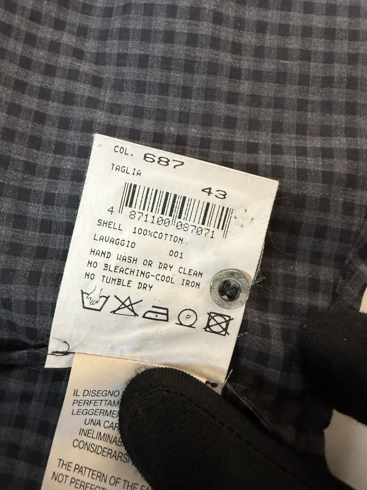 Neil Barrett NEIL BARRETT Military Utility Shirt-Dark Charcoal Gingham XL Size US XL / EU 56 / 4 - 16 Thumbnail