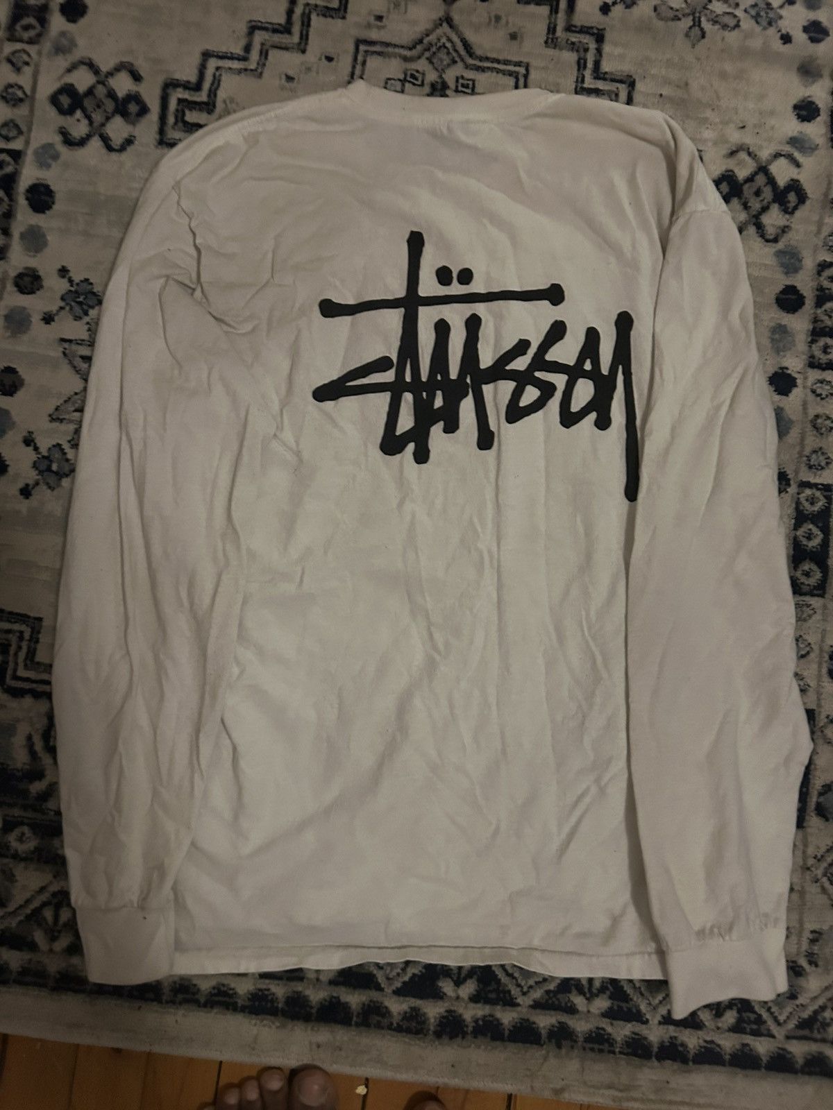 Stussy Large stussy longsleeve ‘white’ Size US L / EU 52-54 / 3 - 1 Thumbnail