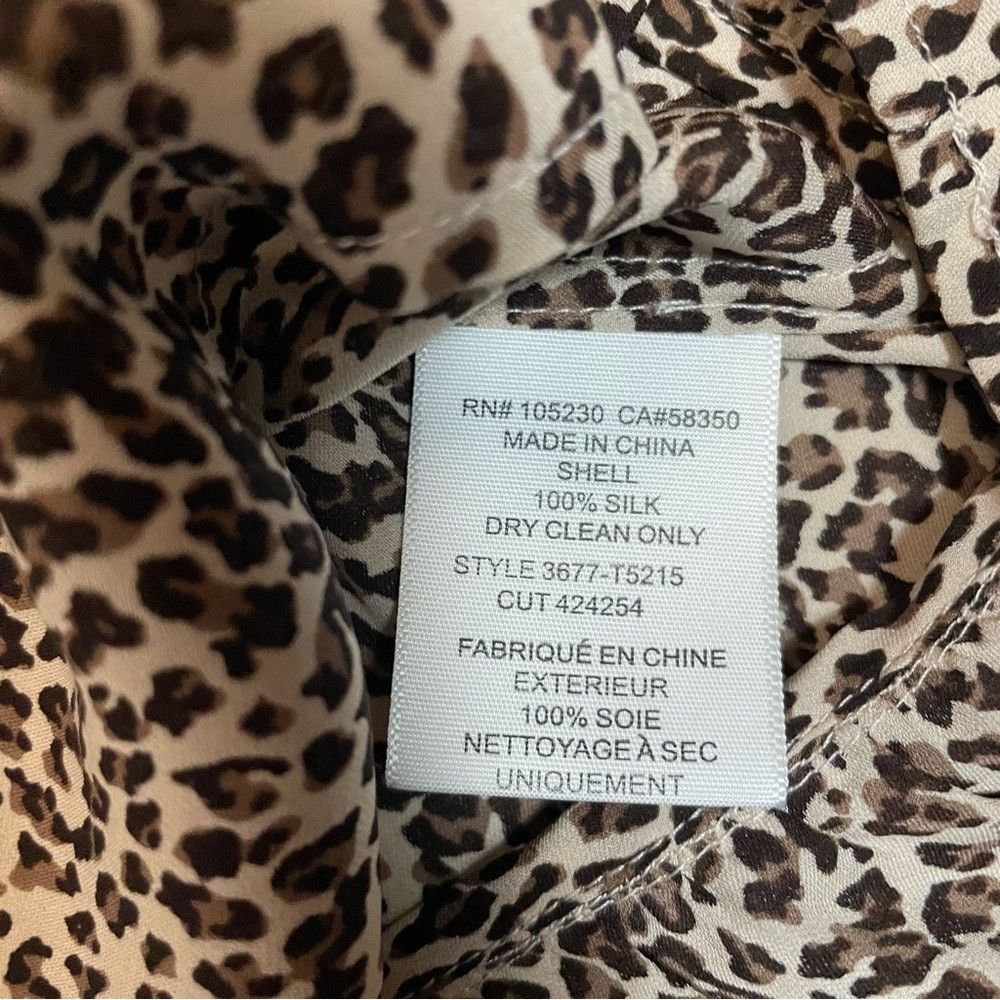Joie NWT New $248 Joie Feyana Animal Print Tie Neck Print Silk P Size XS / US 0-2 / IT 36-38 - 8 Thumbnail