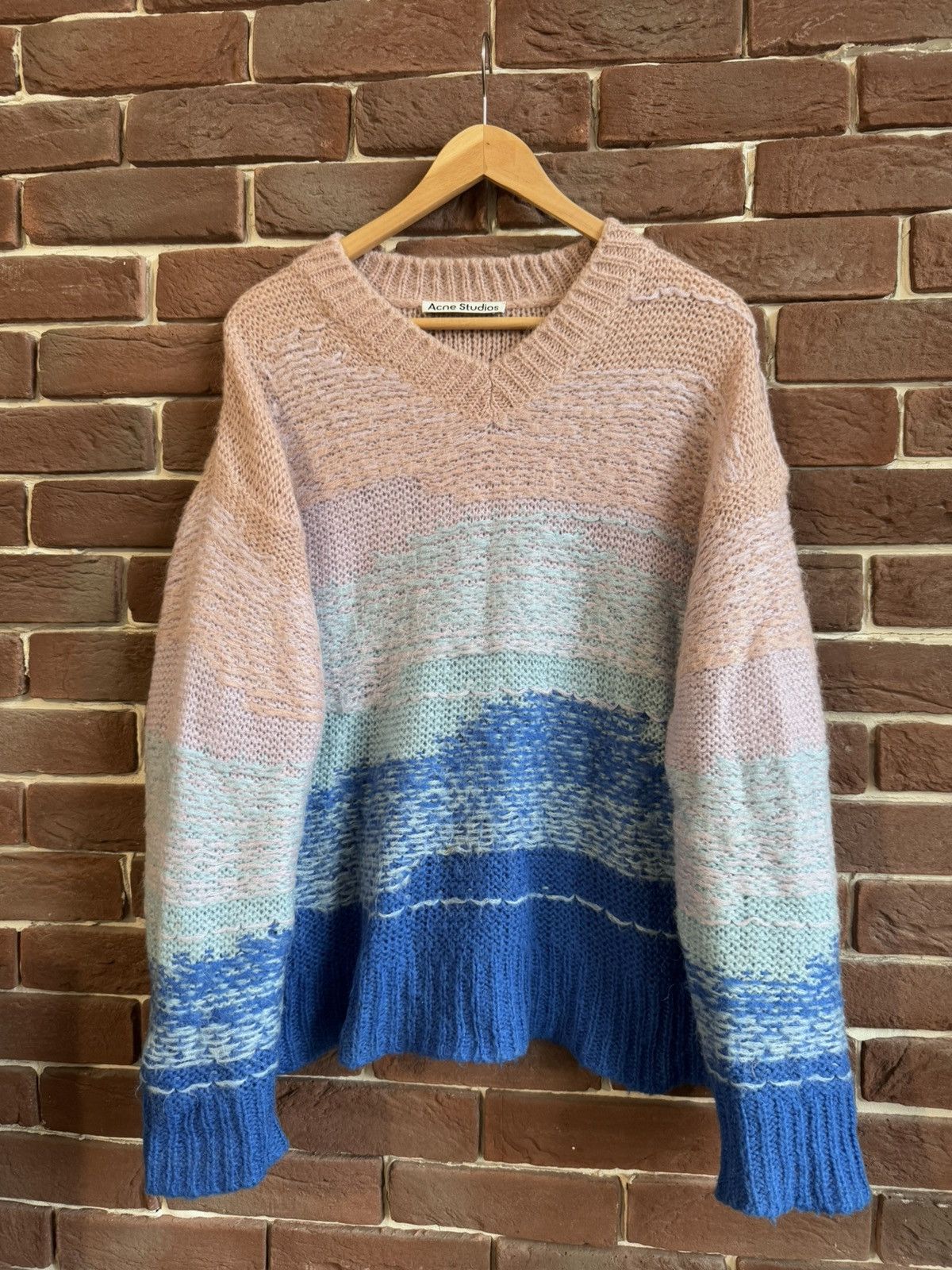 Acne Studios Acne Studios Designer Mohair Knit Sweater Blue Pink Grail Size US M / EU 48-50 / 2 - 1 Thumbnail