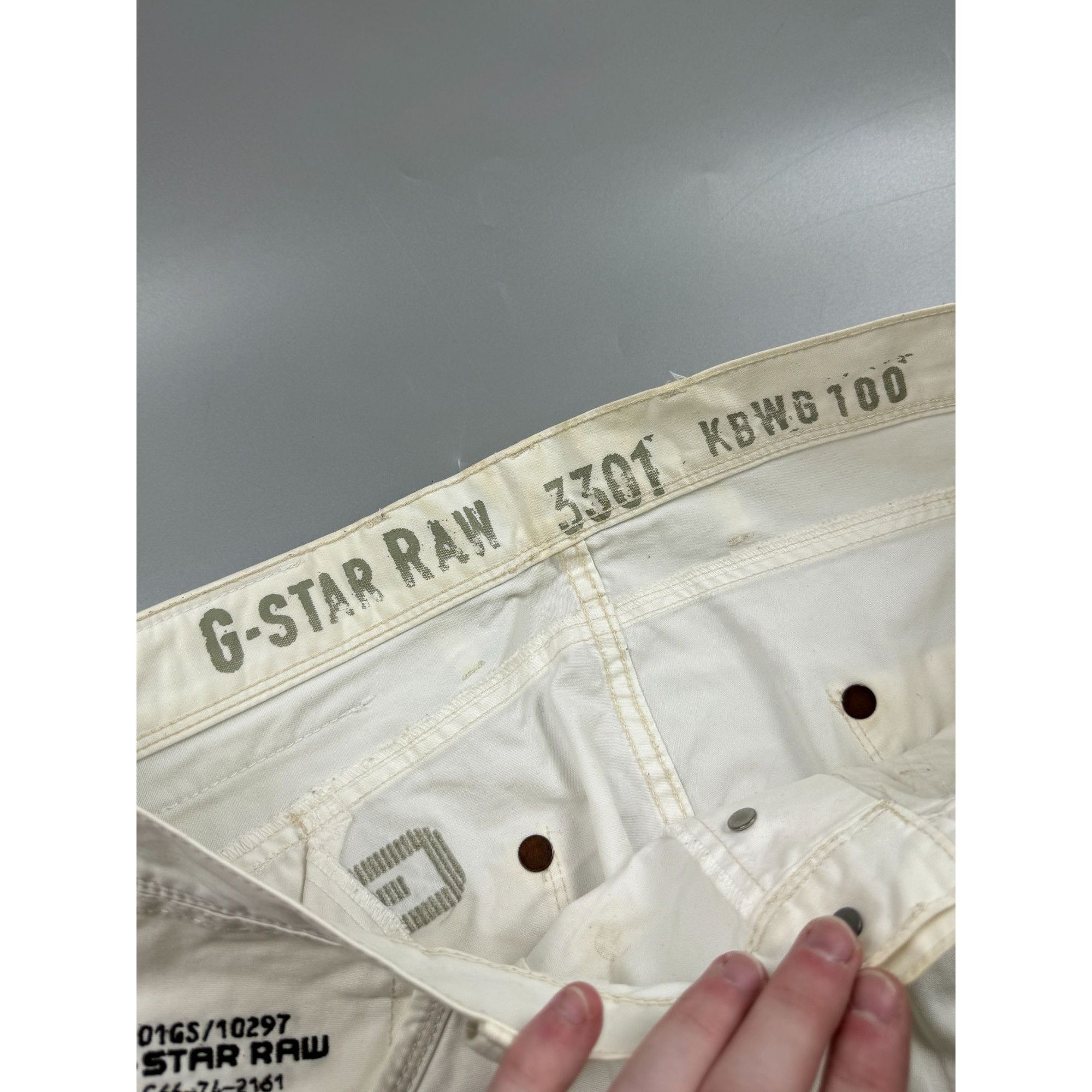 G-Star G-Star RAW White Pants (Y1186) Size US 33 - 7 Thumbnail