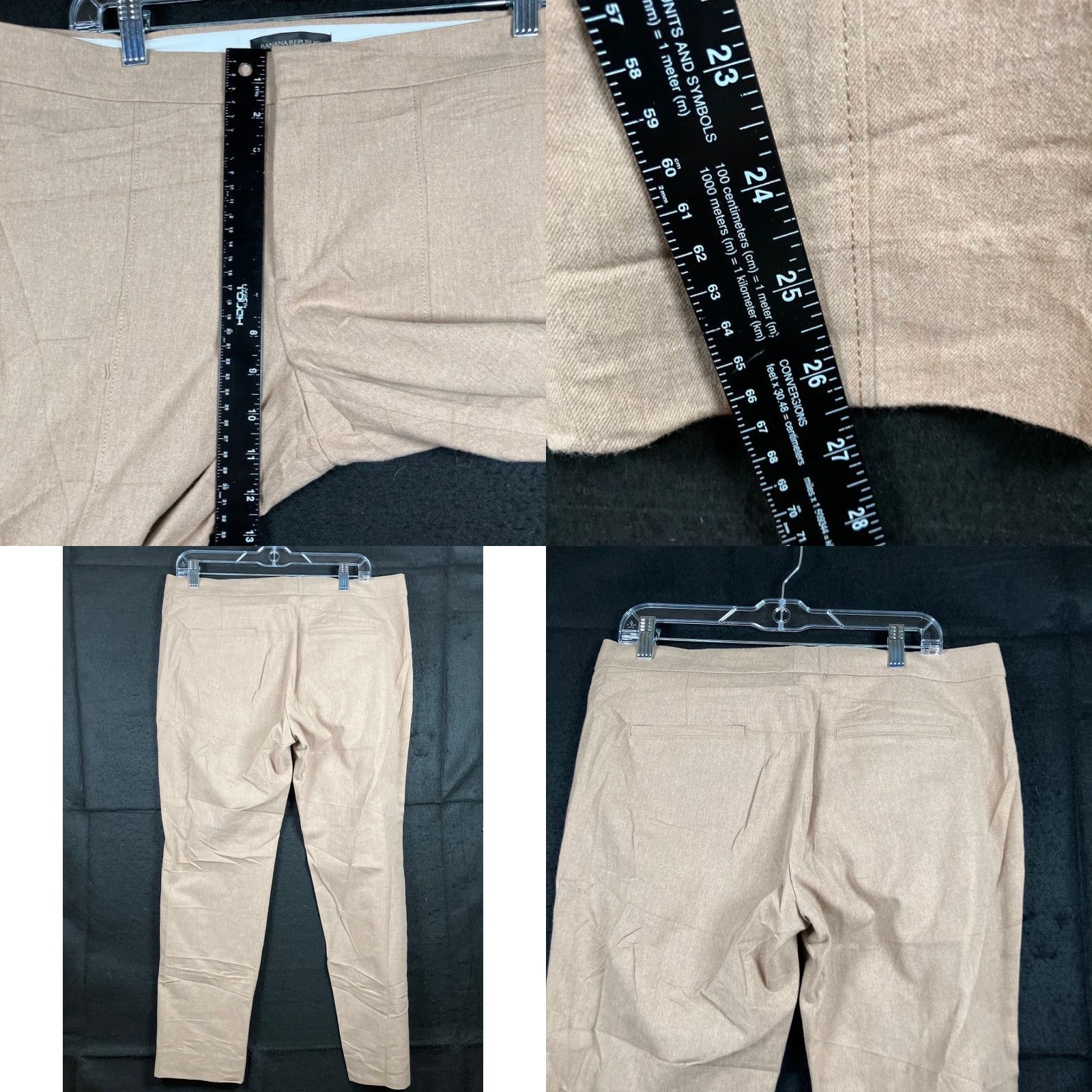 Banana Republic Banana Republic Womens Pants Sand Mid Rise Sloan Fit Straight Stretch 10 Size 32" / US 10 / IT 46 - 8 Thumbnail