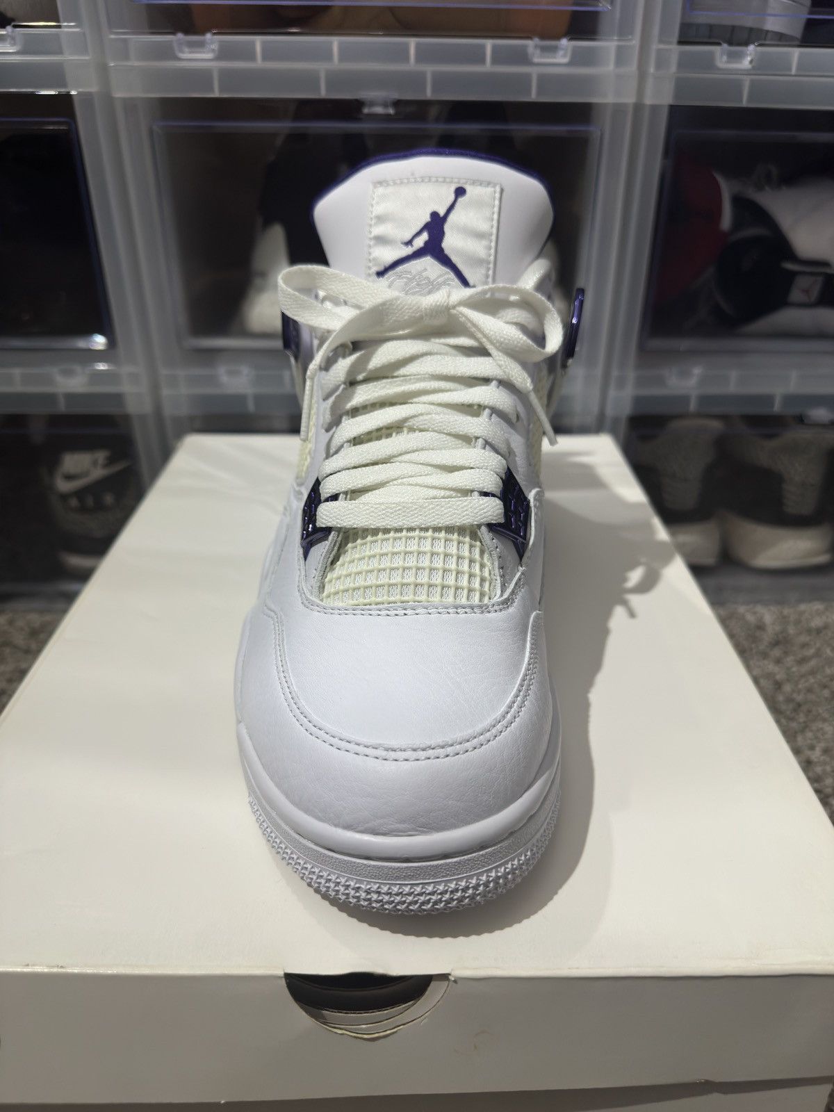 Jordan Brand Air Jordan Retro 4 Metallic Purple 11.5 Size US 11.5 / EU 44-45 - 11 Thumbnail