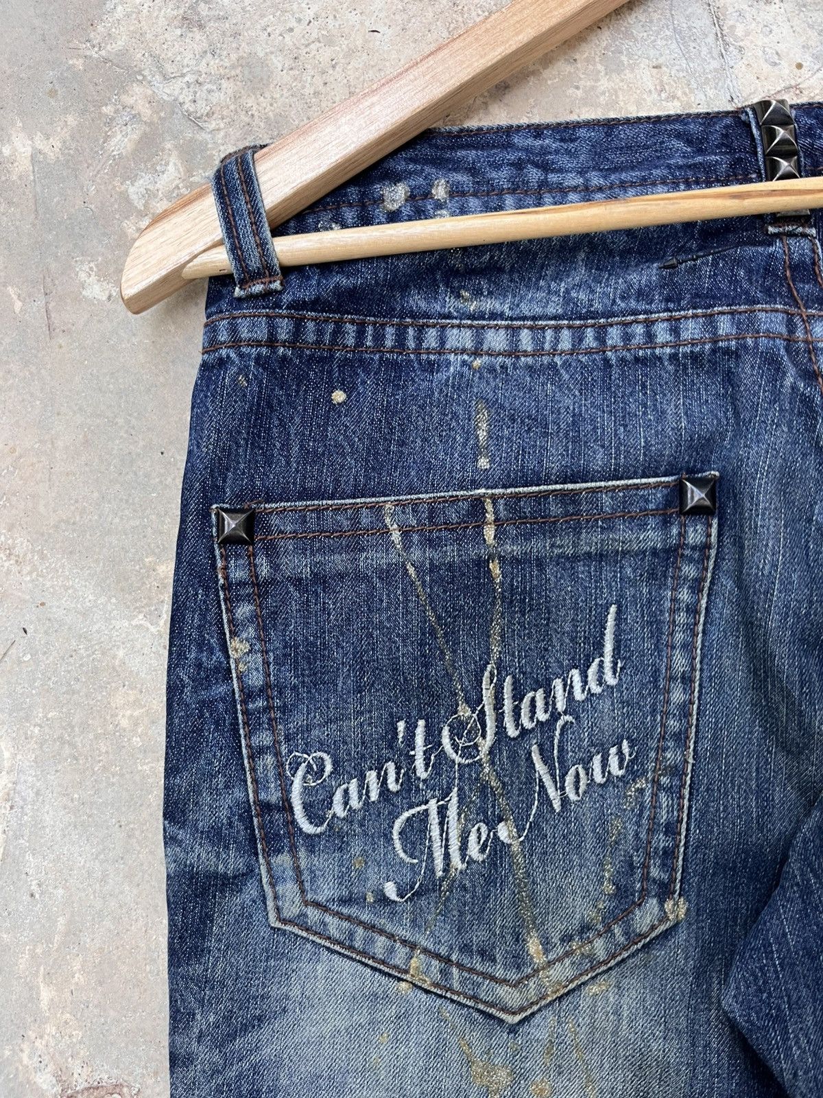 Japanese Brand 💥Semantic Design Skull Distressed Jeans Size US 31 - 6 Thumbnail
