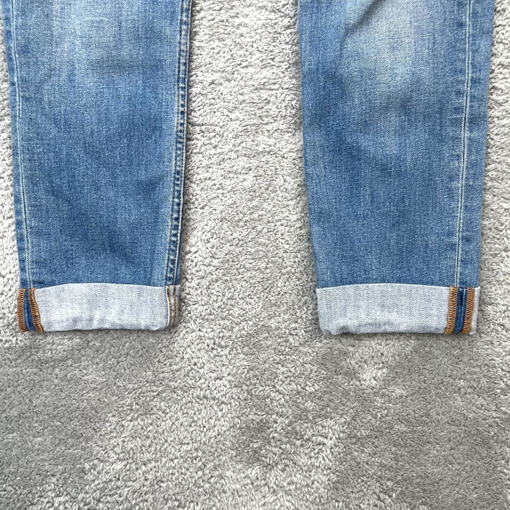 Hudson Hudson Womens Blue Denim Cotton Stretch Bacara Straight Cuffed Jeans 25 Size 42" / US 20 - 2 Thumbnail