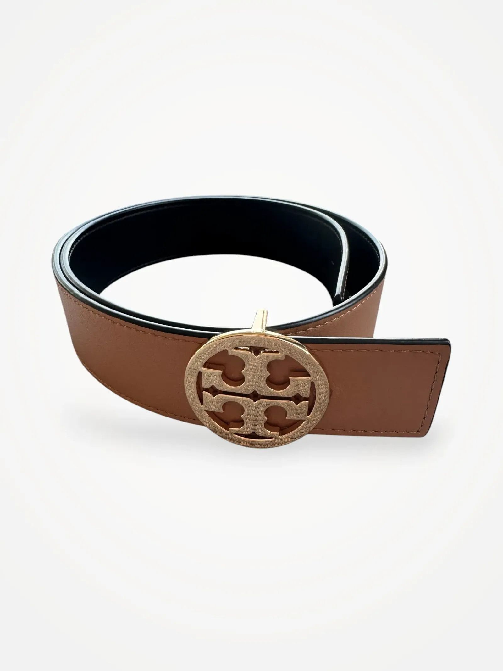 Tory Burch Miller Reversible Belt in Brown, Women's
