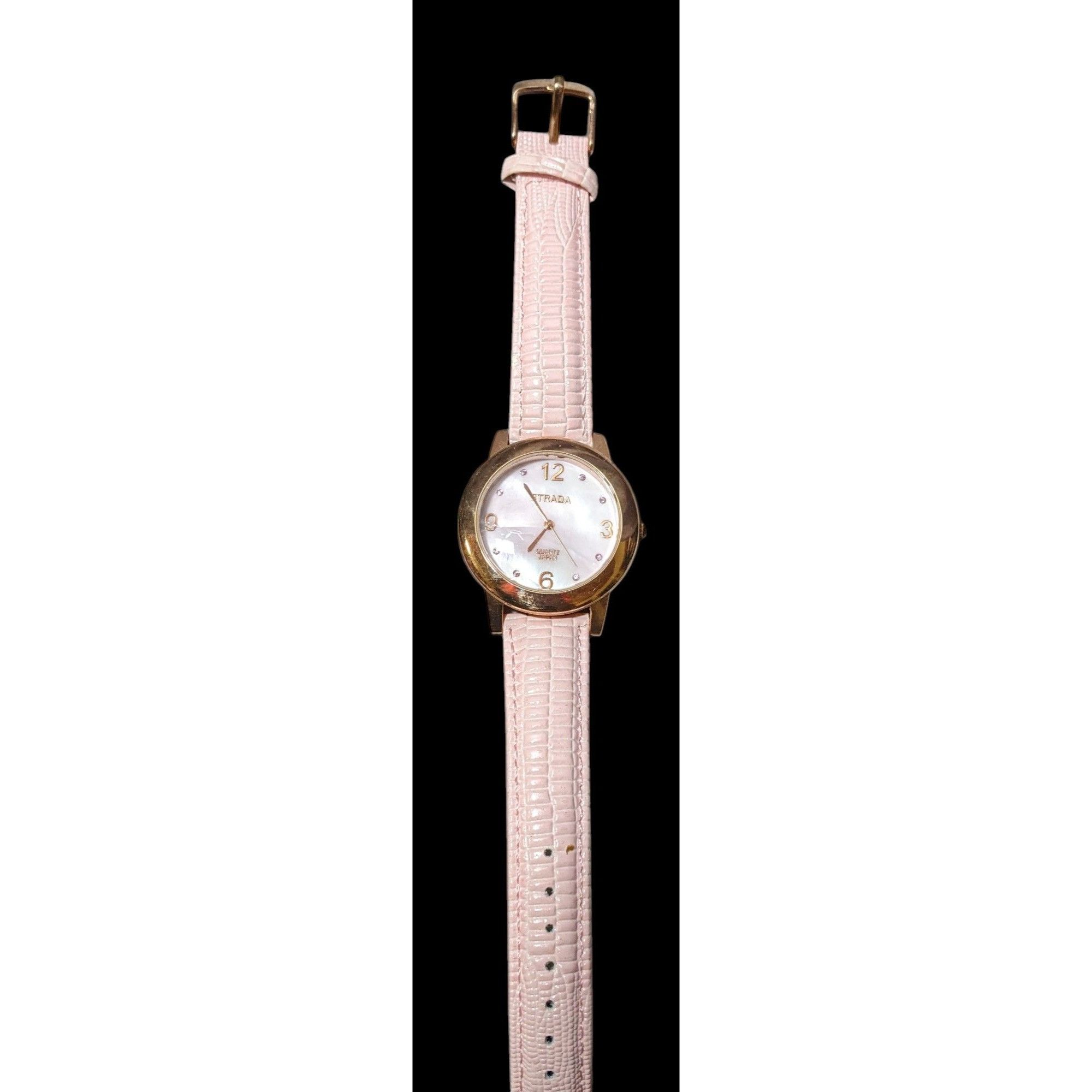 Other Vintage Strada 18K Rose Gold Plated Pink Wrist Watch Size ONE SIZE - 2 Thumbnail