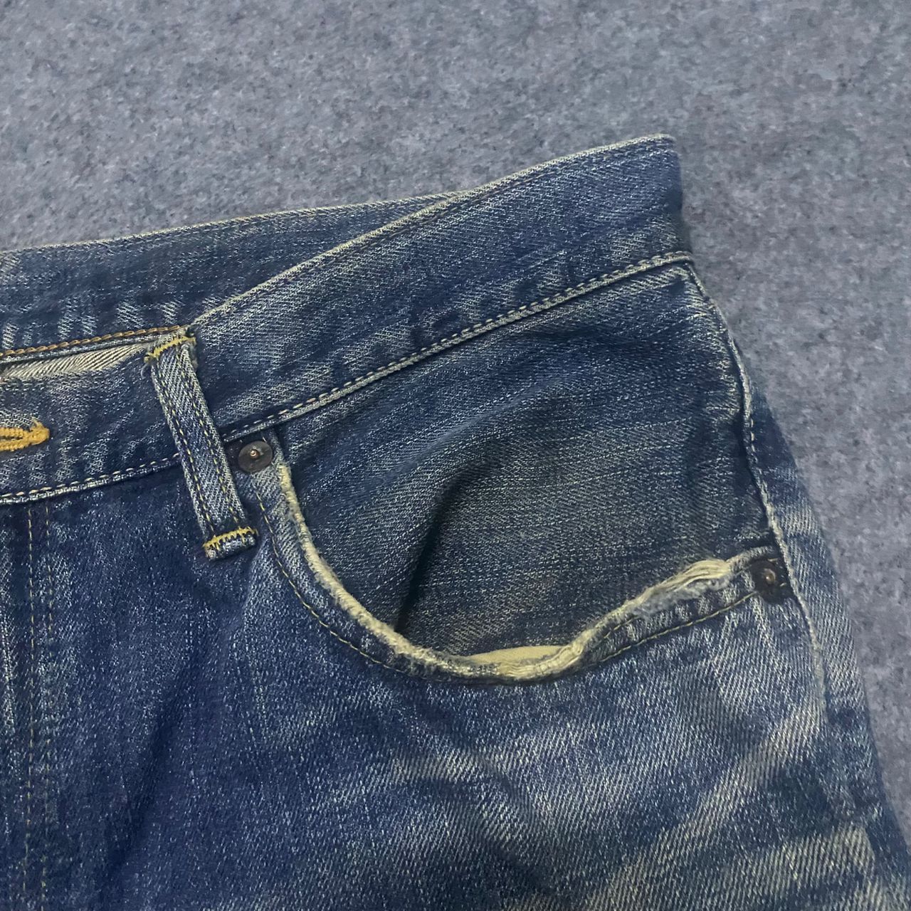 Edwin 💥Best Offer💥Vintage Edwin 505x Selvegde Distressed Denim Size US 35 - 8 Thumbnail