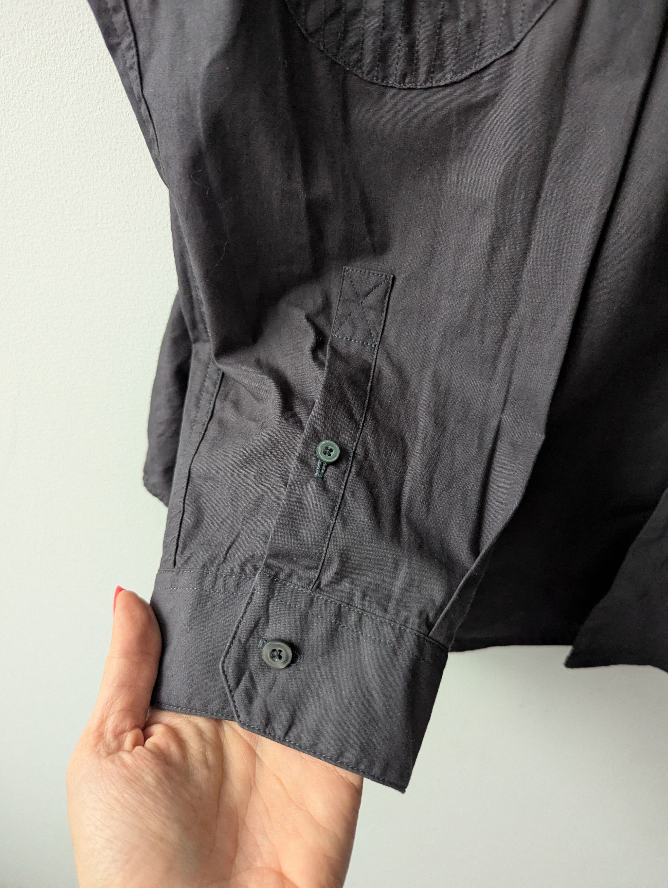 Joop! Joop! Black Grey Cotton Shirt With Elbow Patches XXL Size US XXL / EU 58 / 5 - 3 Thumbnail