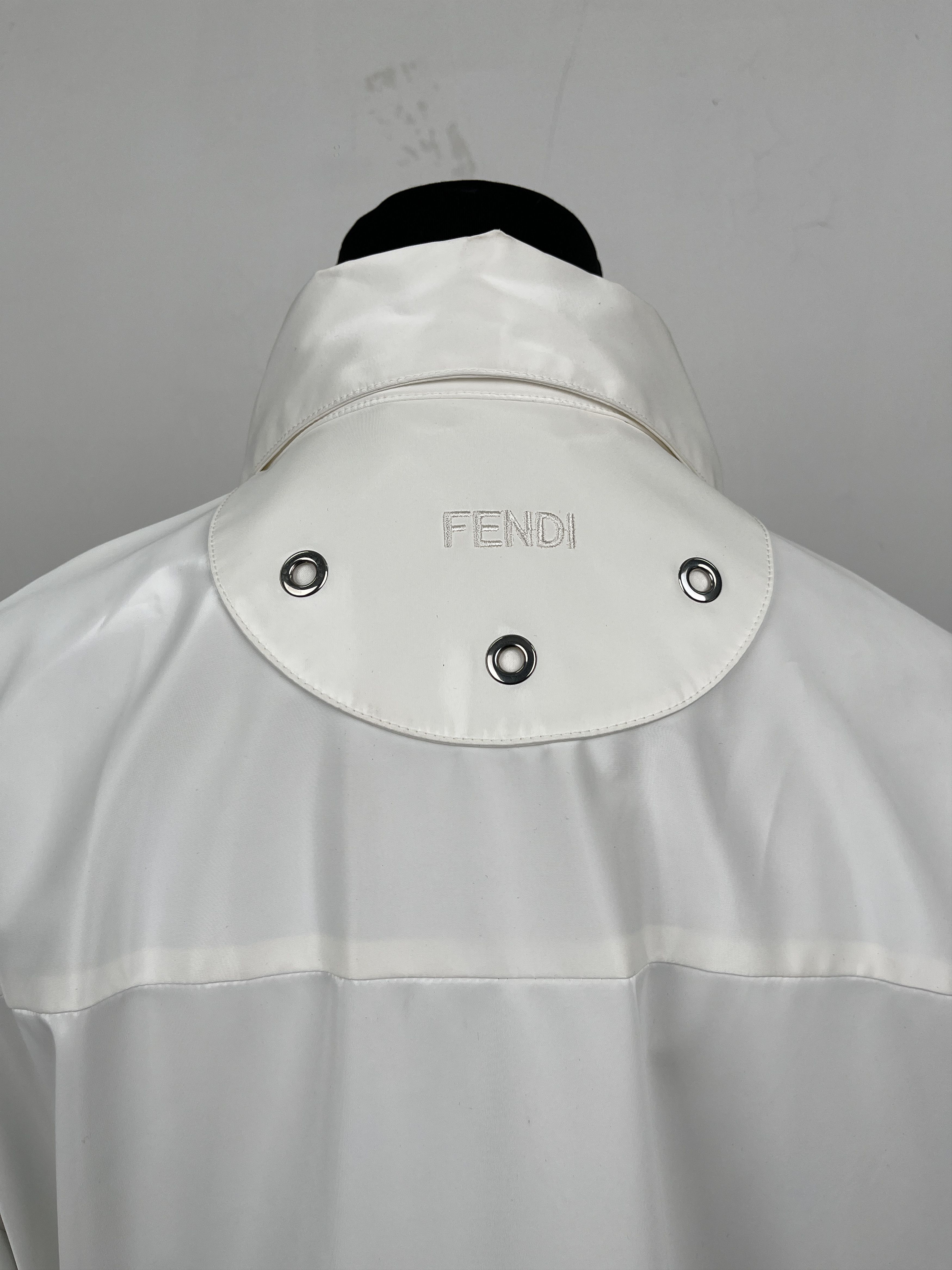 Fendi Fendi White Synthetic Shirt Jacket Size XS / US 0-2 / IT 36-38 - 5 Thumbnail