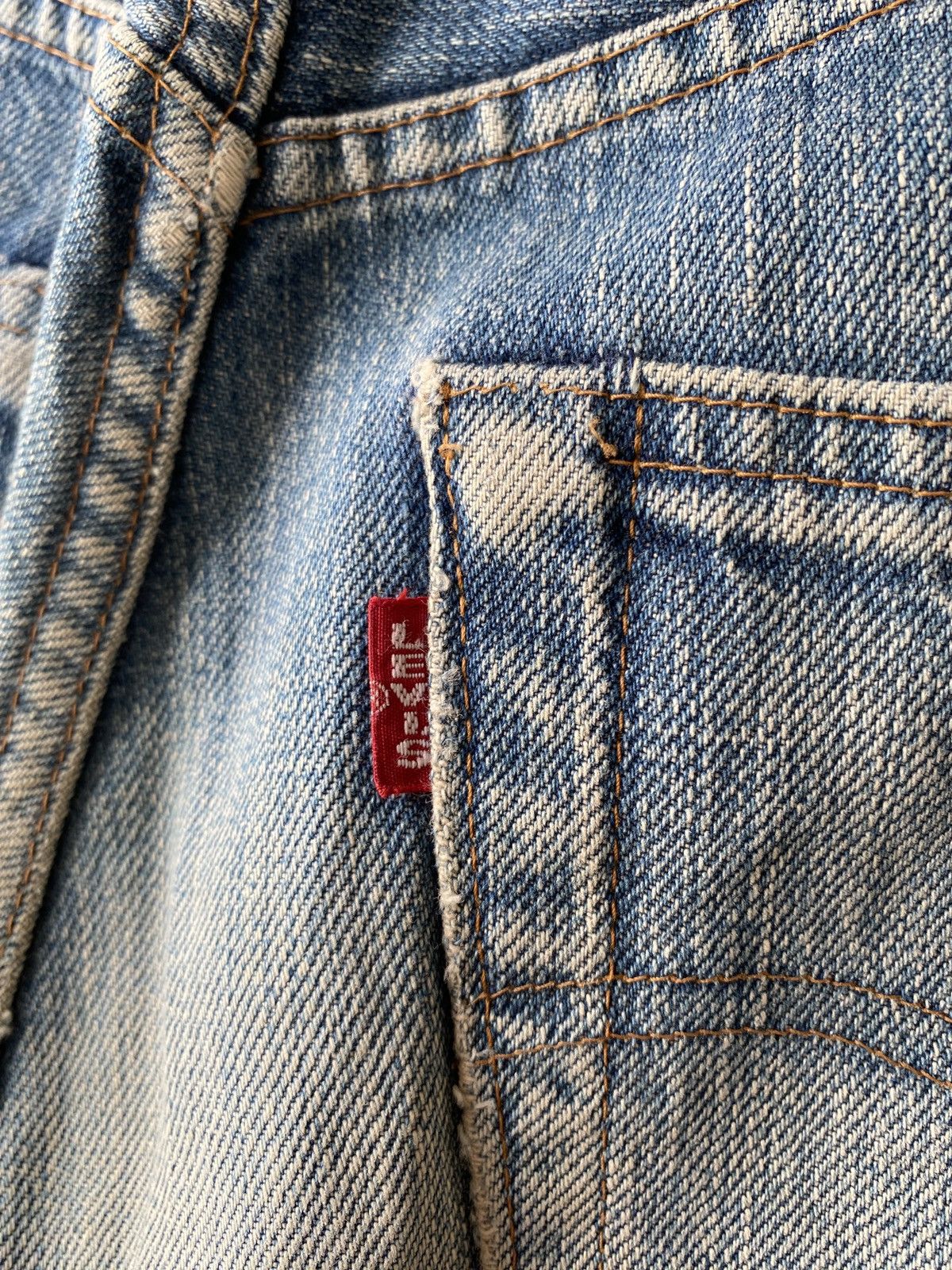 Levi's × Levi's Vintage Clothing × Vintage Vintage Levi’s 502 XX Distressed Selvedge Denim Size US 27 - 16 Thumbnail