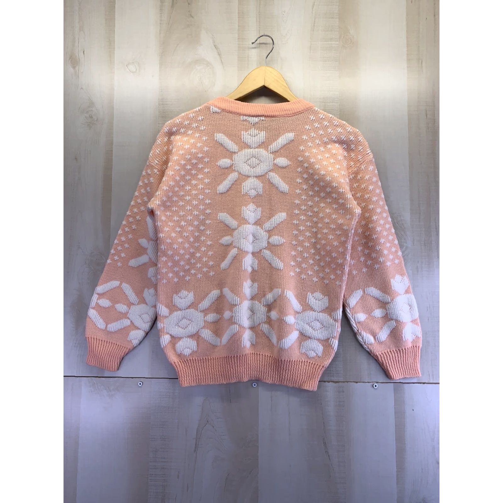 Vintage VINTAGE No Way Knit Sweater Peach M 1980-90s Made in USA-7056 Mens Size M / US 6-8 / IT 42-44 - 4 Thumbnail